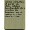 Articles On Mountains Of Georgia (U.S. State), Including: Brasstown Bald, Stone Mountain, Little Kennesaw Mountain, Springer Mountain, Sweat Mountain door Hephaestus Books