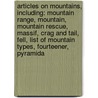 Articles On Mountains, Including: Mountain Range, Mountain, Mountain Rescue, Massif, Crag And Tail, Fell, List Of Mountain Types, Fourteener, Pyramida door Hephaestus Books