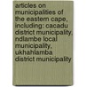 Articles On Municipalities Of The Eastern Cape, Including: Cacadu District Municipality, Ndlambe Local Municipality, Ukhahlamba District Municipality door Hephaestus Books