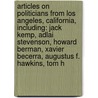 Articles On Politicians From Los Angeles, California, Including: Jack Kemp, Adlai Stevenson, Howard Berman, Xavier Becerra, Augustus F. Hawkins, Tom H door Hephaestus Books