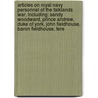 Articles On Royal Navy Personnel Of The Falklands War, Including: Sandy Woodward, Prince Andrew, Duke Of York, John Fieldhouse, Baron Fieldhouse, Tere door Hephaestus Books