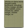 Articles On Sierra Leone People's Party Politicians, Including: Milton Margai, Ahmad Tejan Kabbah, Julius Maada Bio, Albert Margai, Charles Margai, So door Hephaestus Books