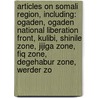 Articles On Somali Region, Including: Ogaden, Ogaden National Liberation Front, Kulibi, Shinile Zone, Jijiga Zone, Fiq Zone, Degehabur Zone, Werder Zo by Hephaestus Books