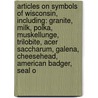 Articles On Symbols Of Wisconsin, Including: Granite, Milk, Polka, Muskellunge, Trilobite, Acer Saccharum, Galena, Cheesehead, American Badger, Seal O by Hephaestus Books