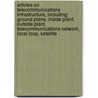 Articles On Telecommunications Infrastructure, Including: Ground Plane, Inside Plant, Outside Plant, Telecommunications Network, Local Loop, Satellite door Hephaestus Books