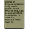 Articles On Timucua, Including: San Juan Del Puerto, Florida, Timucua Language, Potano, Utinahica, Santa Isabel De Utinahica, Mocama, Mount Royal (Flo door Hephaestus Books