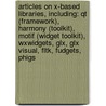 Articles On X-Based Libraries, Including: Qt (Framework), Harmony (Toolkit), Motif (Widget Toolkit), Wxwidgets, Glx, Glx Visual, Fltk, Fudgets, Phigs door Hephaestus Books