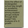 Does The Effect Of Kindergarten School Day Length On Academic Achievement Among Student Groups Endure Through Third Grade? Hlm Analysis Of K--3 Growth by Shannon Reedy