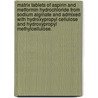 Matrix Tablets Of Aspirin And Metformin Hydrochloride From Sodium Alginate And Admixed With Hydroxypropyl Cellulose And Hydroxypropyl Methylcellulose. door Parthkumar G. Patel