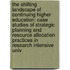 The Shifting Landscape Of Continuing Higher Education: Case Studies Of Strategic Planning And Resource Allocation Practices In Research Intensive Univ