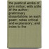 the Poetical Works of John Milton: with a Life of the Author; Preliminary Dissertations on Each Poem; Notes Critical and Explanatory; and Index to The
