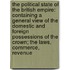 the Political State of the British Empire: Containing a General View of the Domestic and Foreign Possessions of the Crown; the Laws, Commerce, Revenue