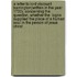A Letter to Lord Viscount Barrington(written in the Year 1730), Concerning the Question, Whether the  Logos  Supplied the Place of a Human Soul in the Person of Jesus Christ
