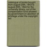 Catalogue Of Books Bought From August 20th, 1843 To August 20th, 1844 For The University Library, Out Of The Compensation Fund Allowed By Government On Abolition Of Privilege Under The Copyright Act door University Of Glasgow Library