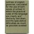 Outlines of English Grammar, Calculated for the Use of Both Sexes at School in Which the Practical Rules of the Language Are Clearly and Distinctly Laid Down, and the Speculative Difficulties as Much as Possible Avoided