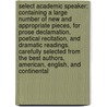 Select Academic Speaker; Containing a Large Number of New and Appropriate Pieces, for Prose Declamation, Poetical Recitation, and Dramatic Readings. Carefully Selected from the Best Authors, American, English, and Continental door Henry Coppée