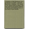 A Treatise On Field Diversions; By A Gentleman Of Suffolk, A Staunch Sportsman. Shewing, I. The Nature Of The Various Kinds Of Dogs Ii. The Most Rational And Perfect Method Of Training And Breaking Them. Iii. The Theory Of Gun Barrels. by Barnabas Simonds