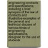Engineering Contracts and Specifications; Including a Brief Synopsis of the Law of Contracts and Illustrative Examples of the General and Technical Clauses of Various Kinds of Engineering Speicfications, Designed for the Use of Students