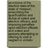 Provisions of the Election Laws of the State of Missouri; Prescribing the Qualifications and Duties of Voters and Election Officers, and Imposing Penalties Upon Election Officers and Voters and Persons Attempting or Offering to Vote in Neglect or Violatio