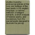 Studies in Poetry; Embracing Notices of the Lives and Writings of the Best Poets in the English Language, a Copious Selection of Elegant Extracts, a Short Analysis of Hebrew Poetry, and Translations from the Sacred Poets Designed to Illustrate the Princip