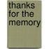 Thanks for the Memory