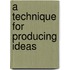 A Technique for Producing Ideas