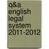 Q&A English Legal System 2011-2012