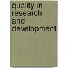 Quality in Research and Development door Joseph M. Juran