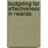 Budgeting for Effectiveness in Rwanda door World Bank