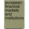 European Financial Markets and Institutions by Raoul de Haan