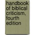 Handbook of Biblical Criticism, Fourth Edition