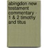 Abingdon New Testament Commentary - 1 & 2 Timothy and Titus