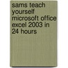 Sams Teach Yourself Microsoft Office Excel 2003 in 24 Hours door Trudi Reisner