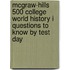 Mcgraw-Hills 500 College World History I Questions to Know by Test Day
