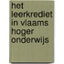 Het leerkrediet in Vlaams hoger onderwijs