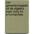 Van gereedschappen uit de Algebra naar tools for e-humanities