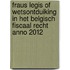 Fraus Legis of wetsontduiking in het Belgisch fiscaal recht anno 2012