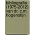 Bibliografie (1975-2012) van Dr. C.M. Hogenstijn