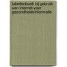 Tabellenboek bij gebruik van internet voor gezondheidsinformatie door M. Reitsma-van Rooijen