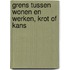 Grens tussen wonen en werken, krot of kans