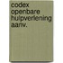 Codex openbare hulpverlening aanv.
