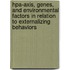 HPA-axis, genes, and environmental factors in relation to externalizing behaviors