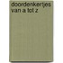 Doordenkertjes van A tot Z
