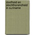 Doofheid en slechthorendheid in Suriname
