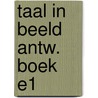 TAAL IN BEELD ANTW. BOEK E1 door Algemeen