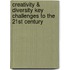 CREATIVITY & DIVERSITY KEY CHALLENGES TO THE 21ST CENTURY