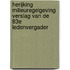 HERIJKING MILIEUREGELGEVING VERSLAG VAN DE 83E LEDENVERGADER