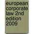 EUROPEAN CORPORATE LAW 2ND EDITION 2009