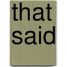 That Said by Jane Shore