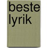 Beste Lyrik by Claus Bode